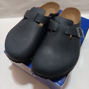 BIREKNSTOCK Boston Black Size 45 (US M12) 0059461 Reg Fit Reg Footbed